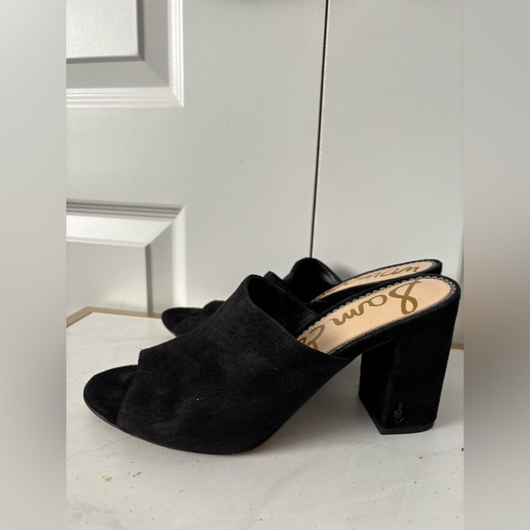 Sam Edelman | Orlie Block Heel Suede Black Mule | Size 9 - Picture 4 of 6